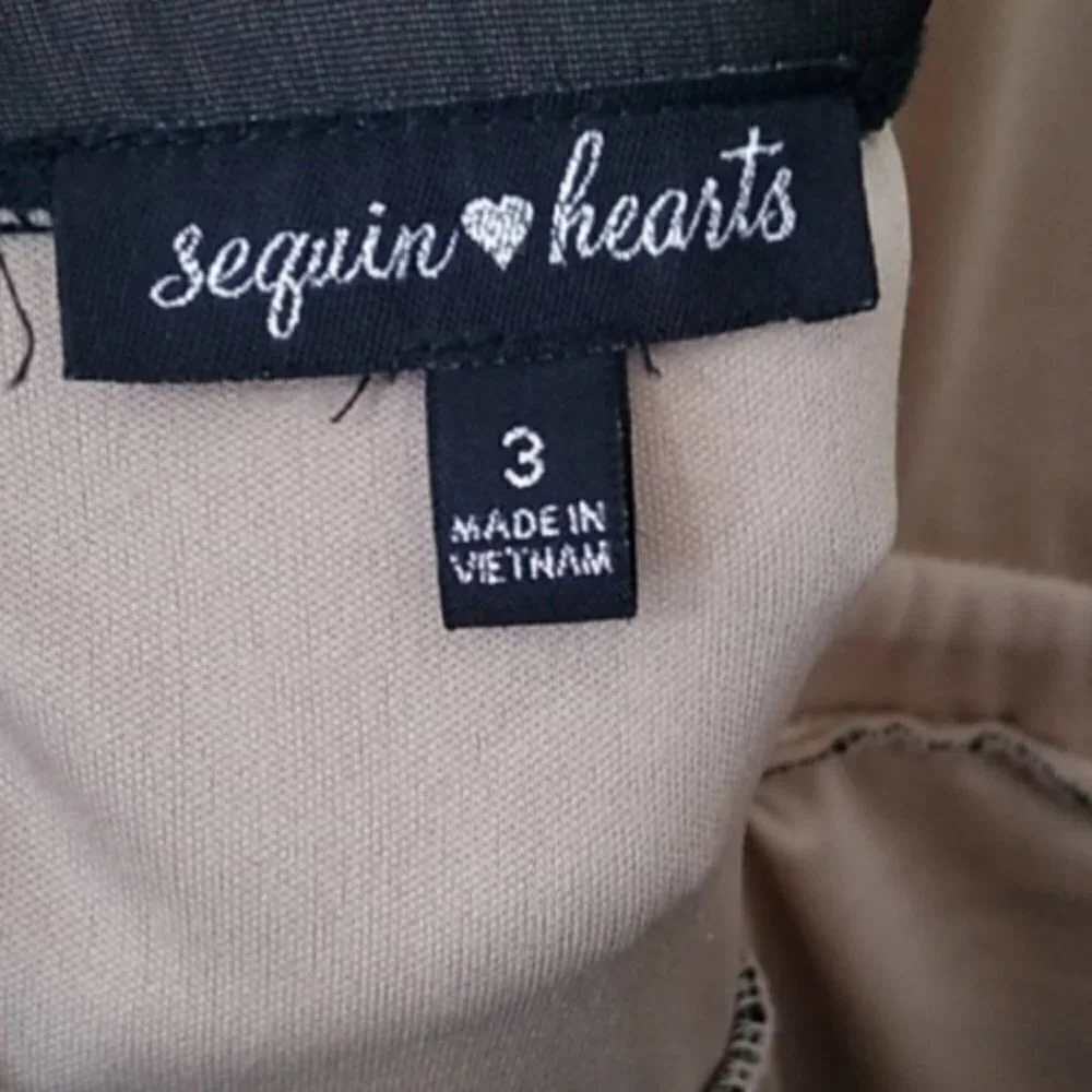 Sequin Hearts Strapless Sweetheart Illusion Dress - Picture 12 of 14